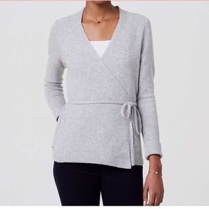 Loft Wrap Cardigan in Warm Heather Gray Size M
